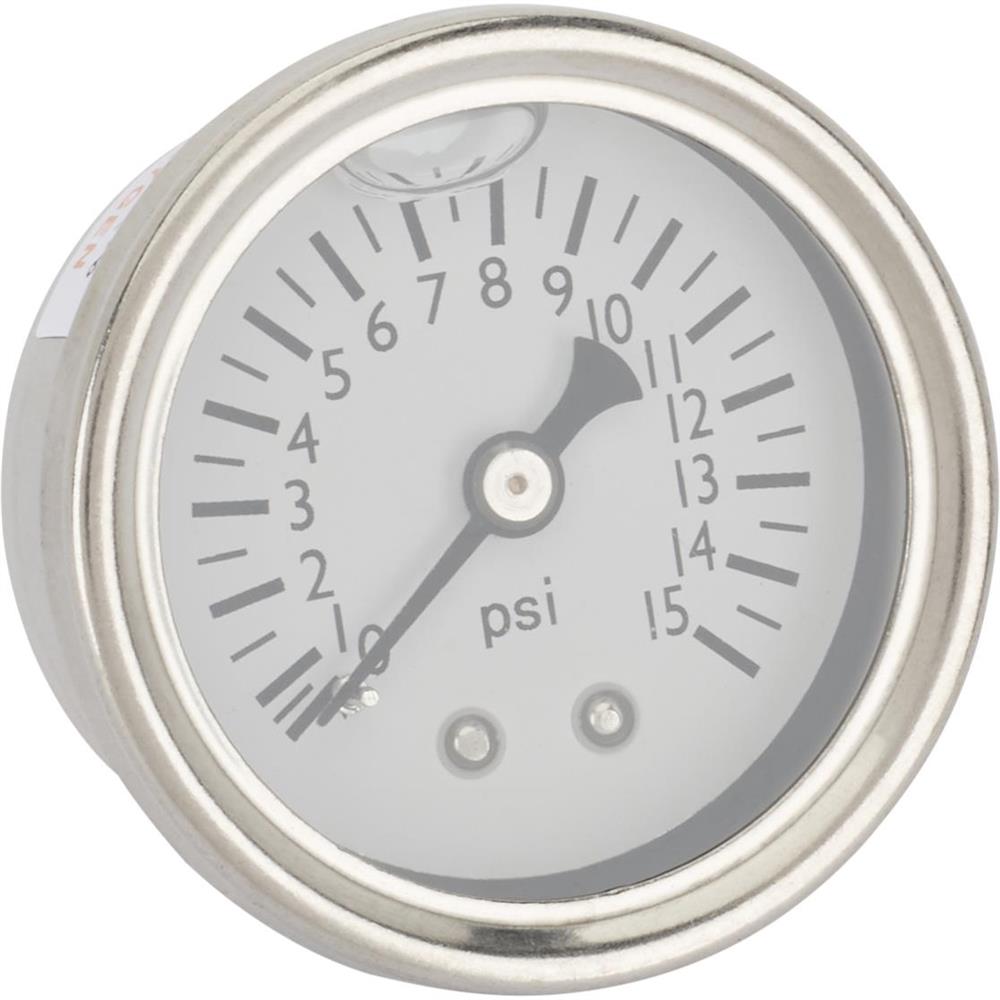 Liquid-Filled Fuel Pressure Gauge, 0-15 PSI