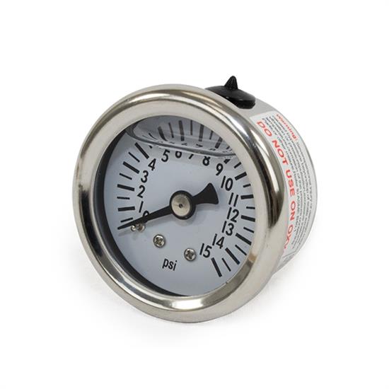 LiquidFilled Fuel Pressure Gauge, 015 PSI