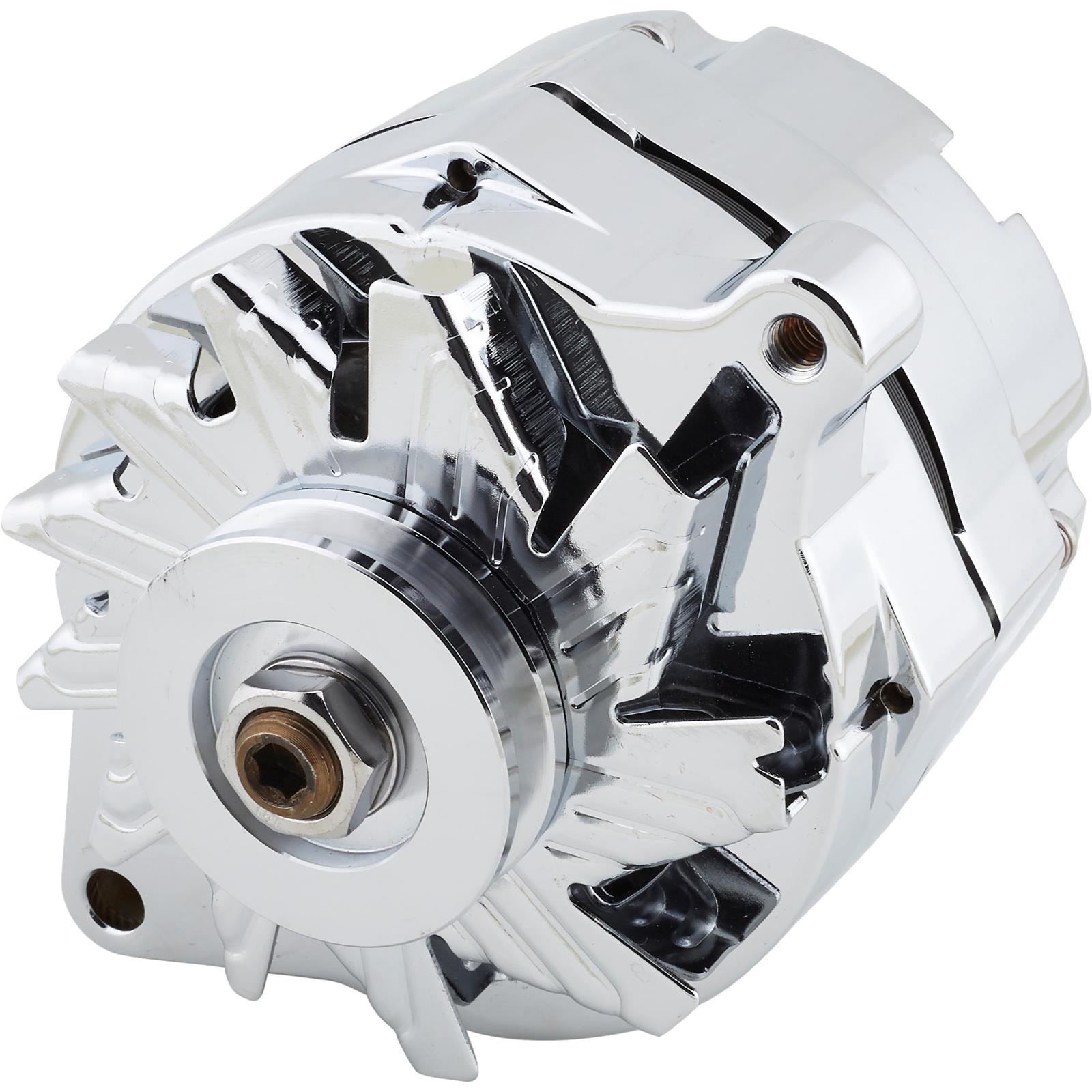 Ford 1G Style 110 Amp 1 Wire Alternator, Chrome