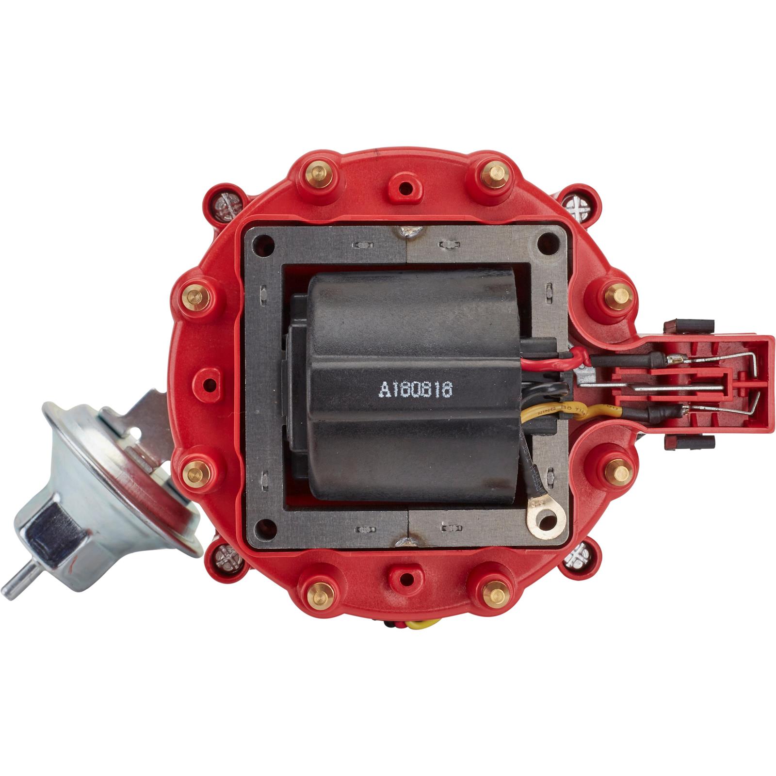 HEI Distributor w/Super Cap, SBC Small Block Chevy, Red