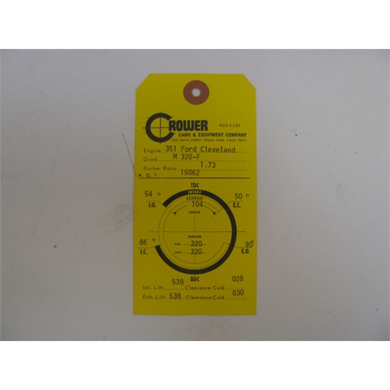 Garage Sale Crower Monarch Ford 351C Solid Cam