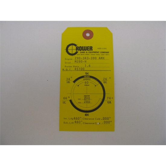 Garage Sale Crower Monarch AMC V8 Hydrualic Cam