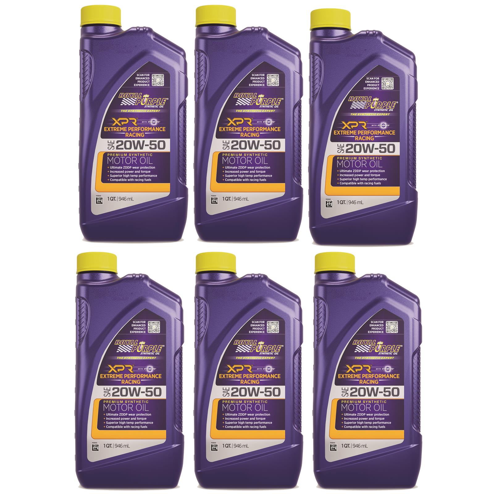 Royal Purple XPR 20W50 Racing Oil, 6 Quarts