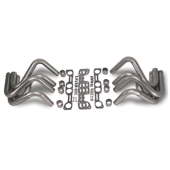 Dynatech®® S/B Chevy Stut Stahl Drag Header Kit, NonCoated, 17/8 2