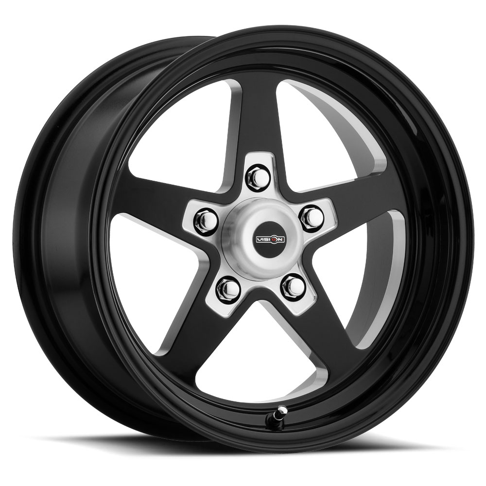 ワイルドスター Vision 571-5461B-19 American Muscle 571 Sport Star II Wheel