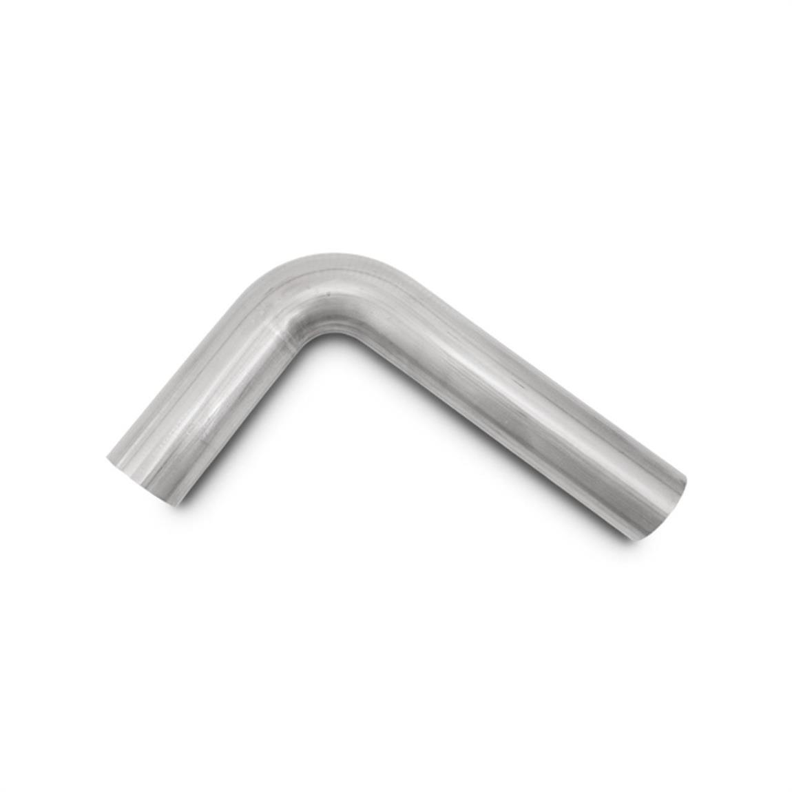 Vibrant 2.5in O.D. T304 SS 90 deg Mandrel Bend 4in x 12in leg lengths (2.5in Centerline Radius)