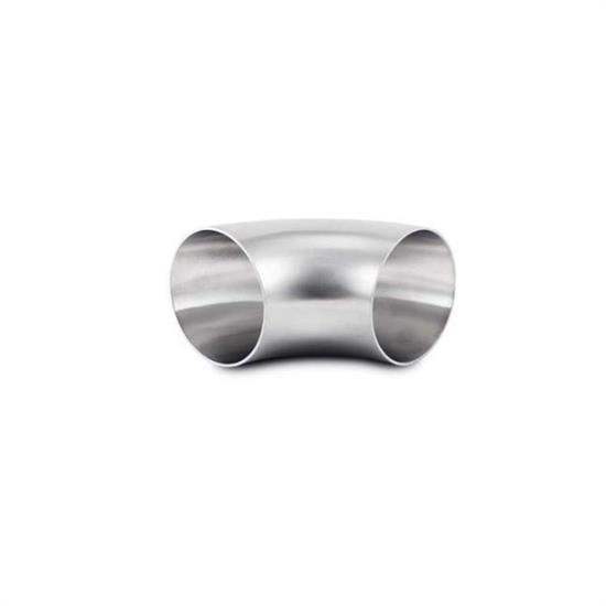 Vibrant 321 Stainless Steel 90 Degree Mandrel Bend 2.50in OD x 3.75in CLR - 18 Gauge Wall Thickness