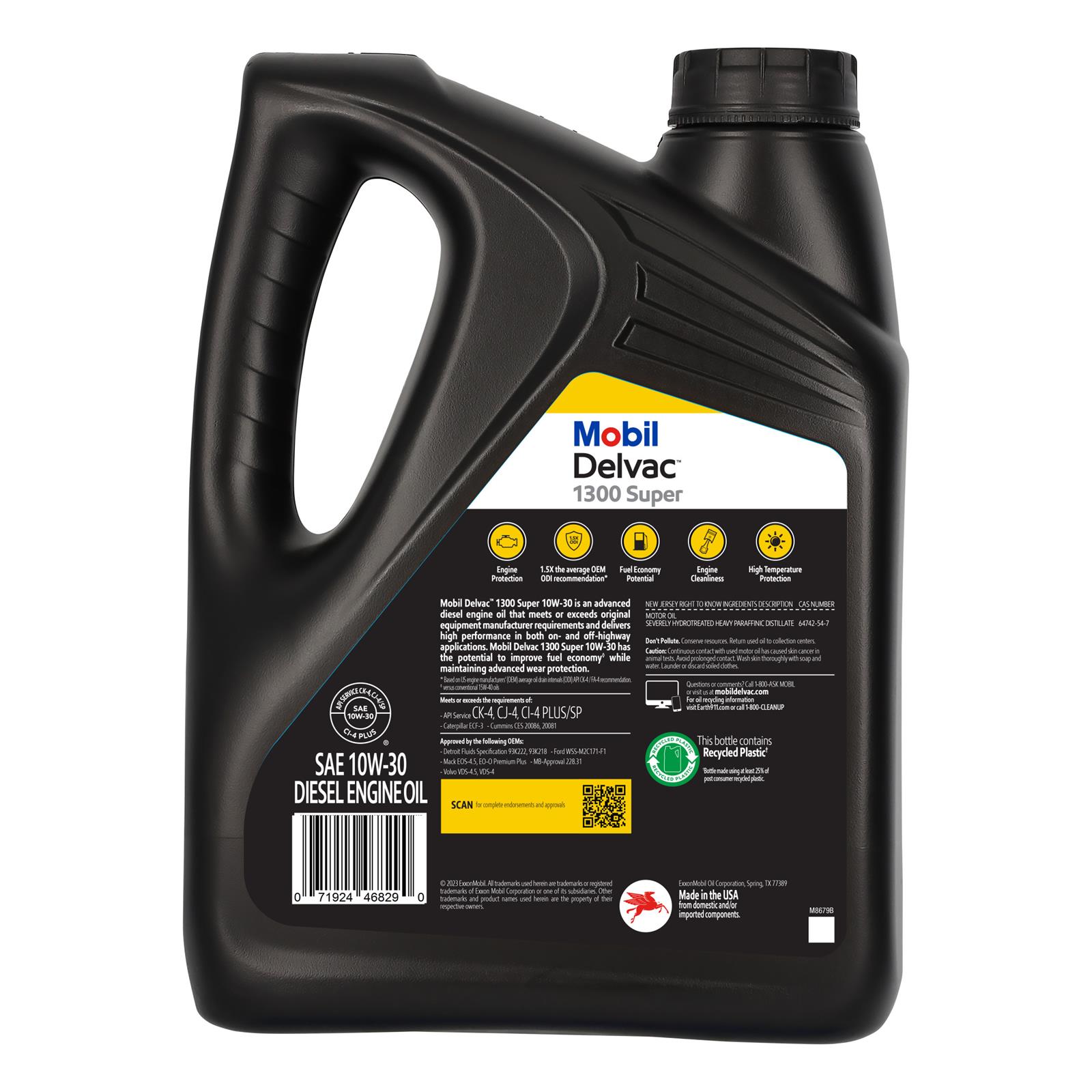 メンテナンス Mobil Mobil Delvac Super DH-2 10W-30 Mobil Delvac 122485 1300 Super HD Diesel Oil 10W-30 4 Gal Case