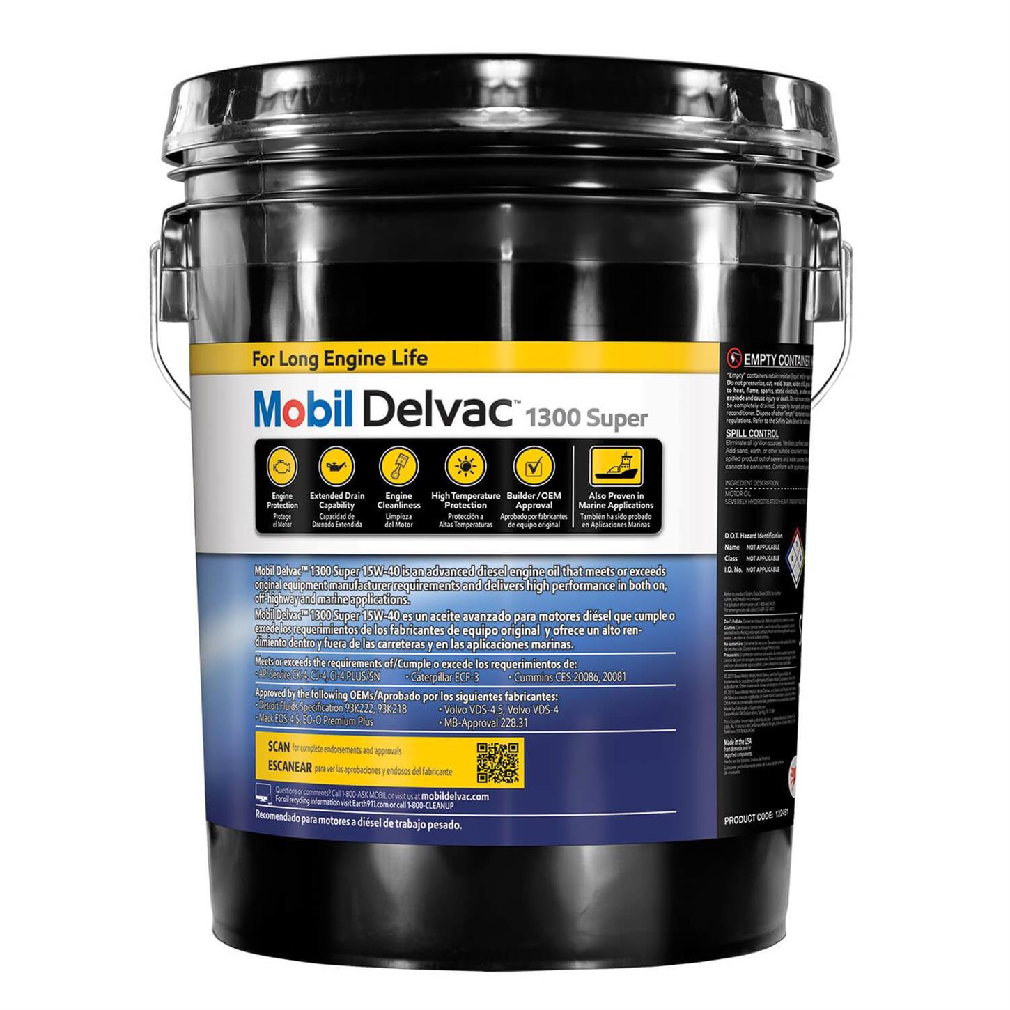 狐火　0101 Mobil Delvac 1300 Super 15W-40 Synthetic Blend Diesel Oil
