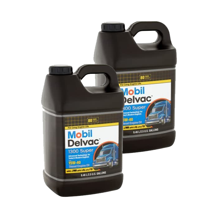 Mobil Delvac 1300 Super Syn Blend Diesel Oil 15W 40 Two 2 5 Gal
