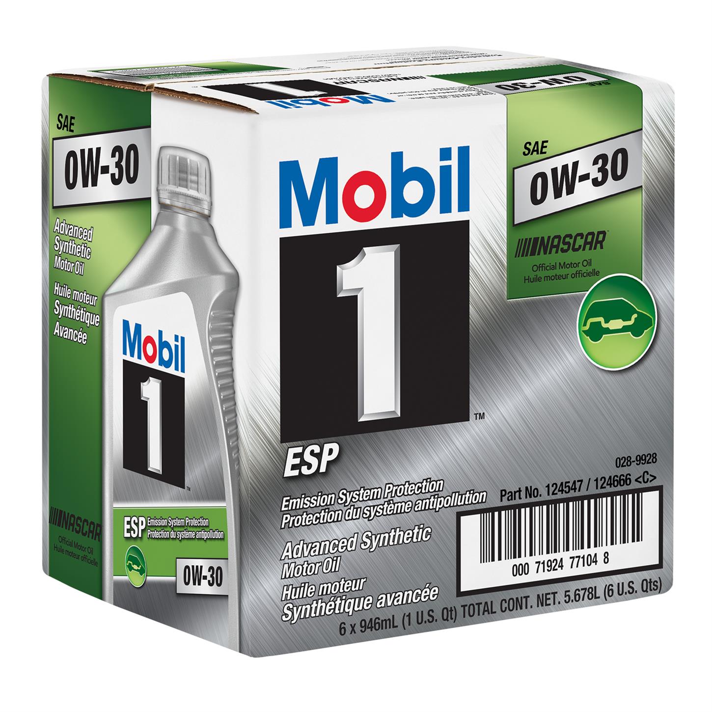 Mobil 1 ESP Full Synthetic Motor Oil 0W 30 1 Quart Case Of 6 Mobil 1 ESP Full Synthetic Motor Oil 0W 30 1 Quart Case Of 6