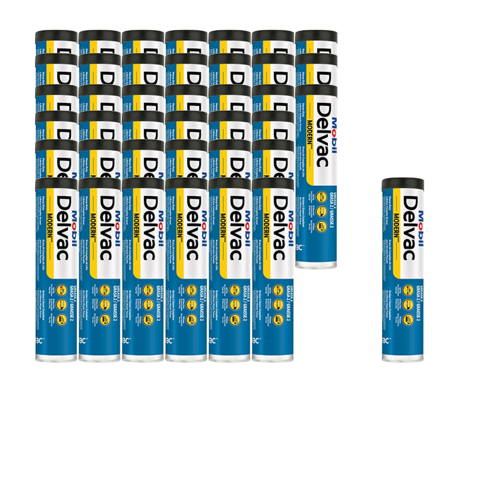 Mobil 1 128457 Mobil Delvac Modern Grease 2, 13.7 oz Tube, Box/40