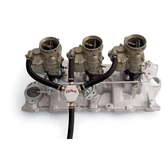 Edelbrock 2015 Vintage Intake Manifold/Carburetor Kit, Chevy