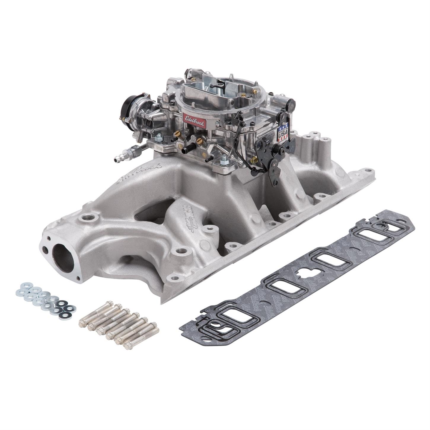 Edelbrock 2034 SingleQuad Intake Manifold/Carburetor Kit