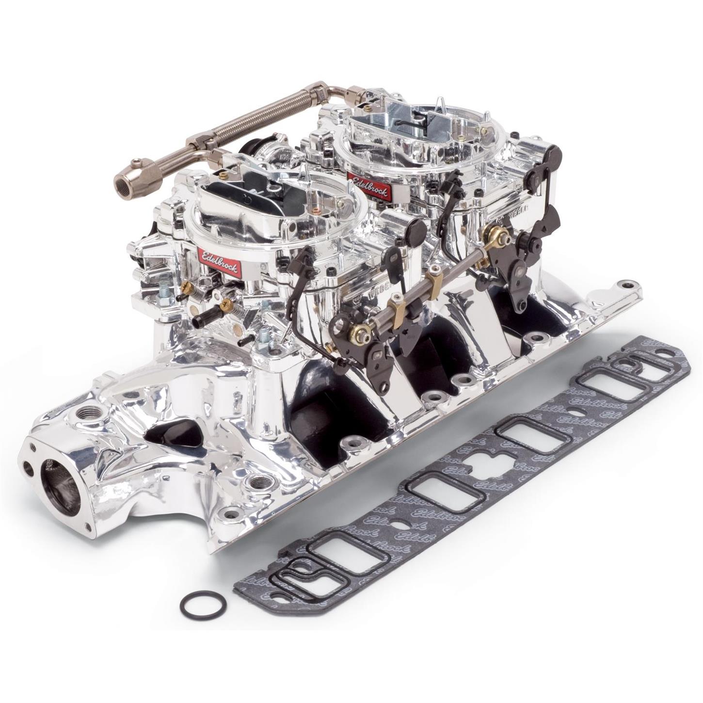 Edelbrock 20354 RPM AirGap DualQuad Intake Manifold/Carburetor Kit