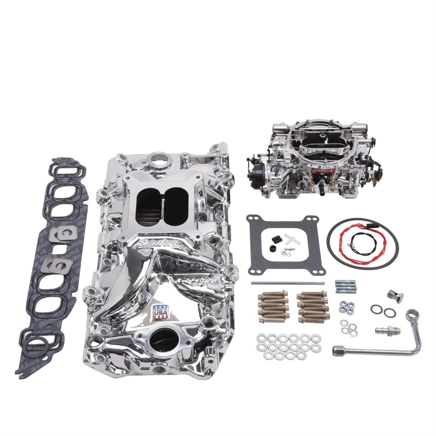 Edelbrock 20624 Performer RPM Intake Manifold/Carburetor Kit,BB Chevy