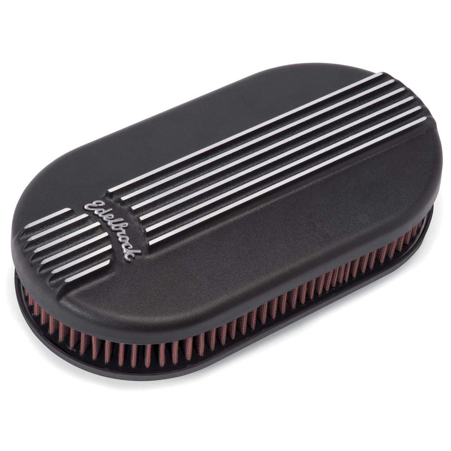 Edelbrock 41153 Classic Series Air Cleaner Assembly, Oval, 4 inch