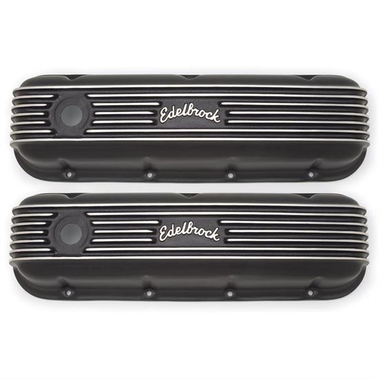 Edelbrock 41853 Classic Series Valve Cover Set, Big Block Chevy
