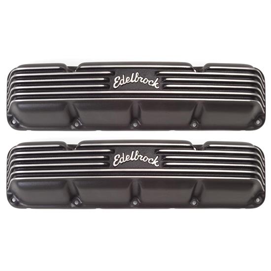 Edelbrock 41993 Classic Series Valve Cover Set Cast Aluminum Amc