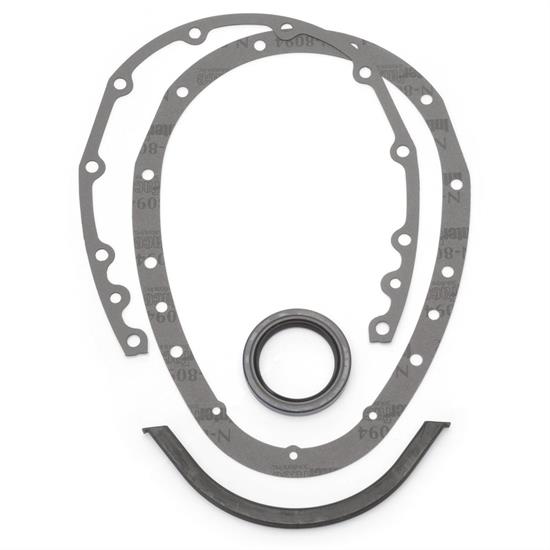 Edelbrock 4243 Replacement Timing Cover Gasket Set, Small Block Chevy