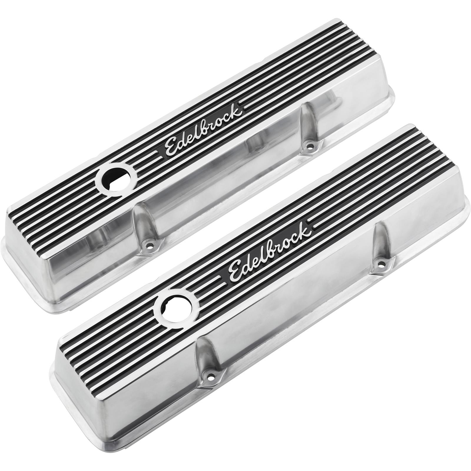 Edelbrock 4262 59-86 SBC V8 262-400 Elite II Black Valve Covers
