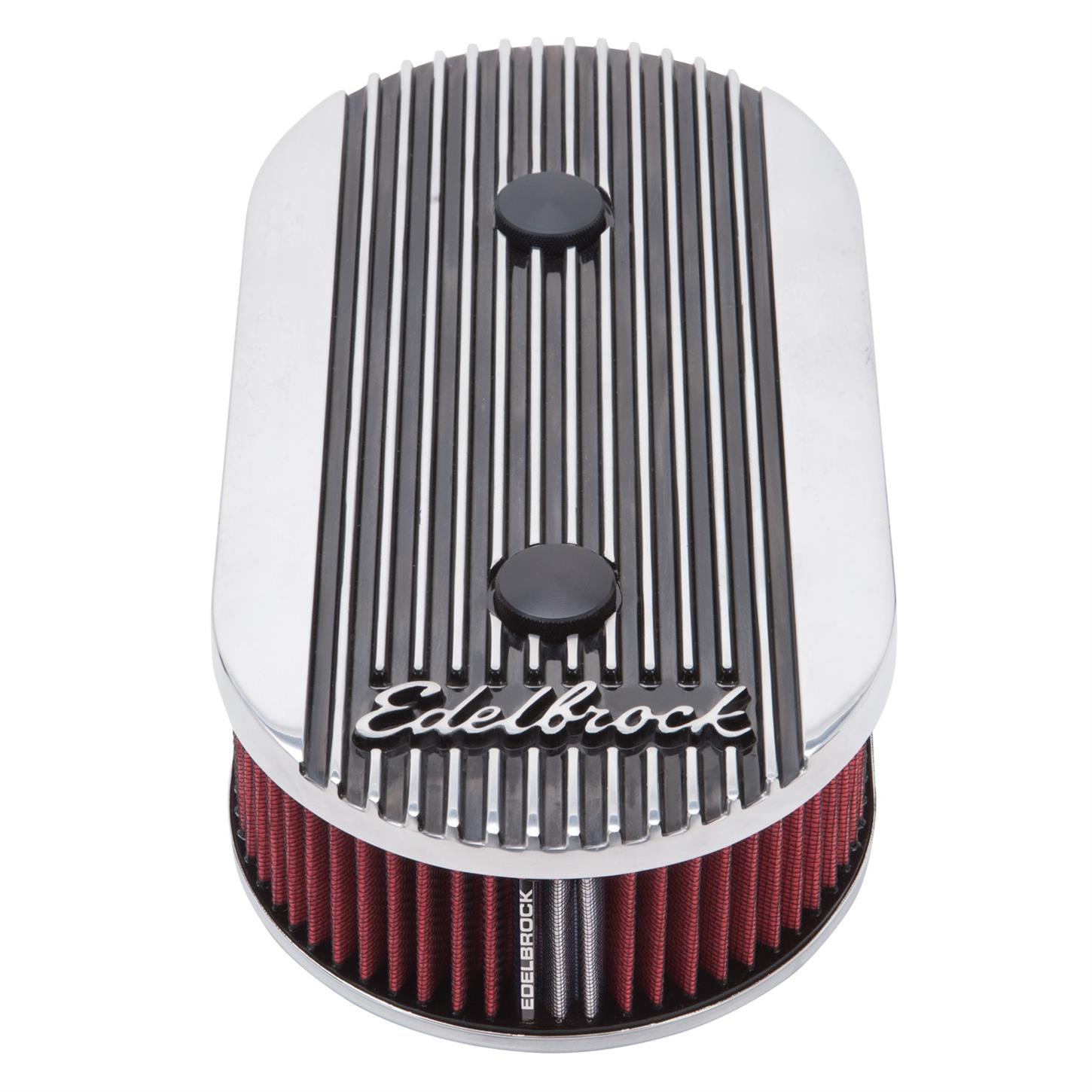 Edelbrock 4272 Elite II Air Cleaner, Oval, Dual Quad