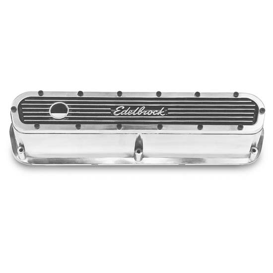 Edelbrock 4295 Elite Series ALuminum Valve Cover Set, Small Block