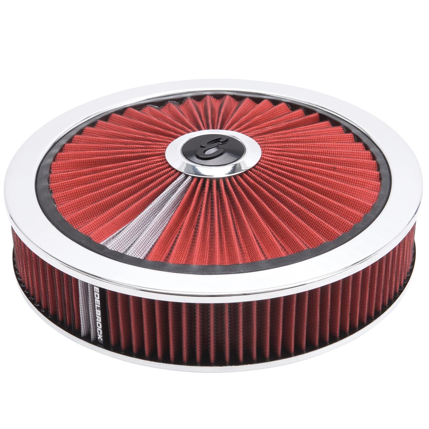 Edelbrock 43660 Pro-Flo High Flow Air Cleaner Assembly,Round,3in.,Red