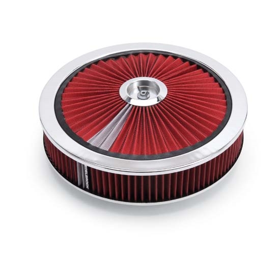 Edelbrock 43660 ProFlo High Flow Air Cleaner Assembly,Round,3in.,Red