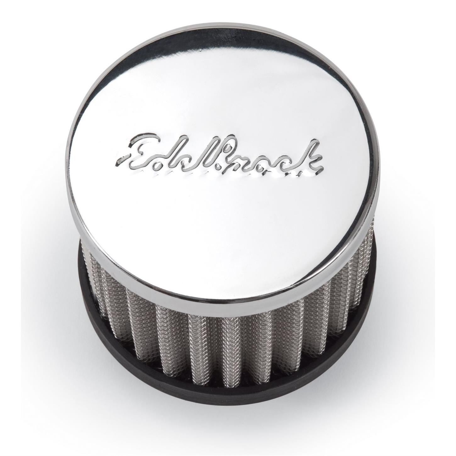 Edelbrock 4420 Circle Track Oil Breather Cap, Push In, Round