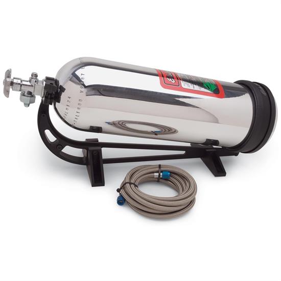 Edelbrock 72336 Nitrous Oxide Bottle, 15 Pounds, Polished Kit
