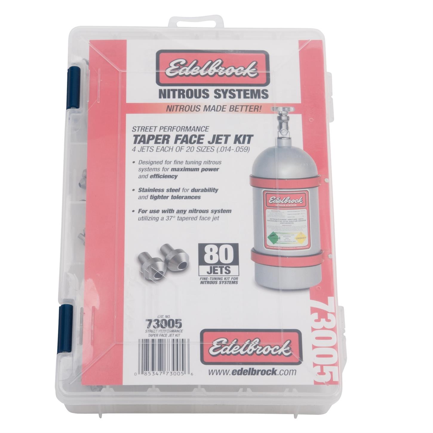 Edelbrock 73005 Street Performance Nitrous Oxide Jet kit, 80 Jets