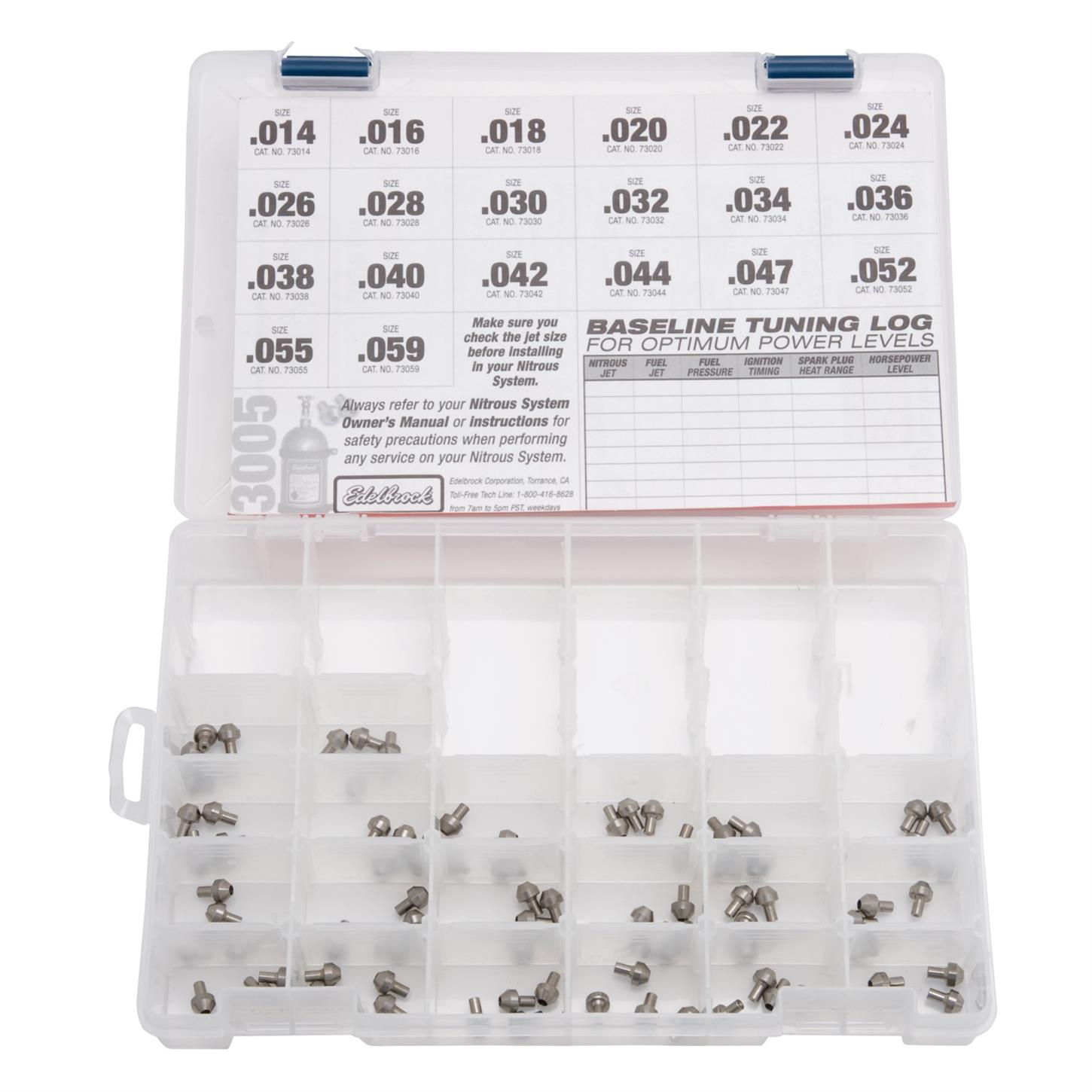 Edelbrock 73005 Street Performance Nitrous Oxide Jet kit, 80 Jets