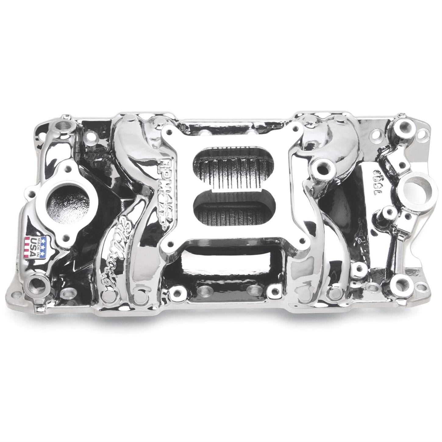 Edelbrock 75014 RPM AirGap S/B Chevy Intake Manifold, Endurashine
