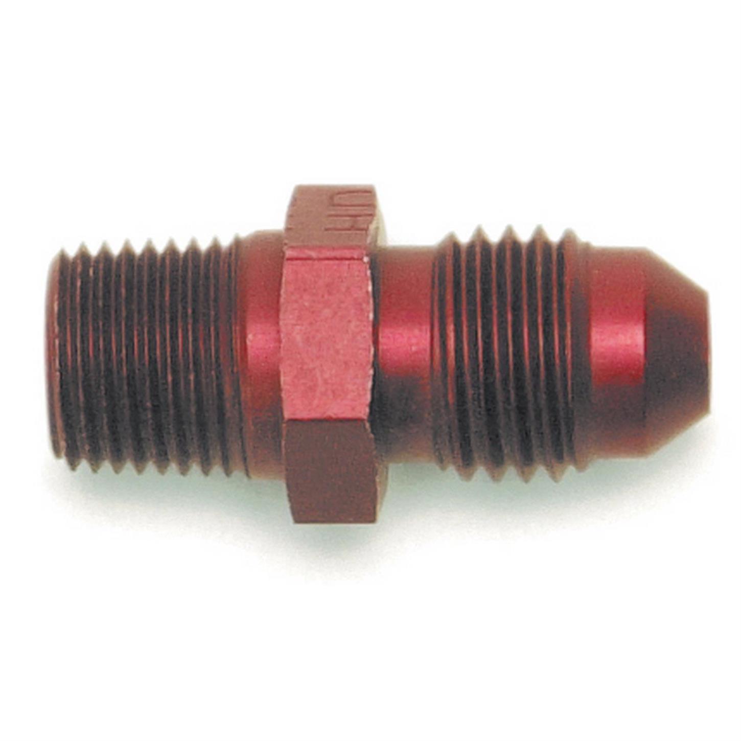 Edelbrock 76531 Flare To Pipe Hose Fitting,4 AN to Male 1/8 Inch NPT