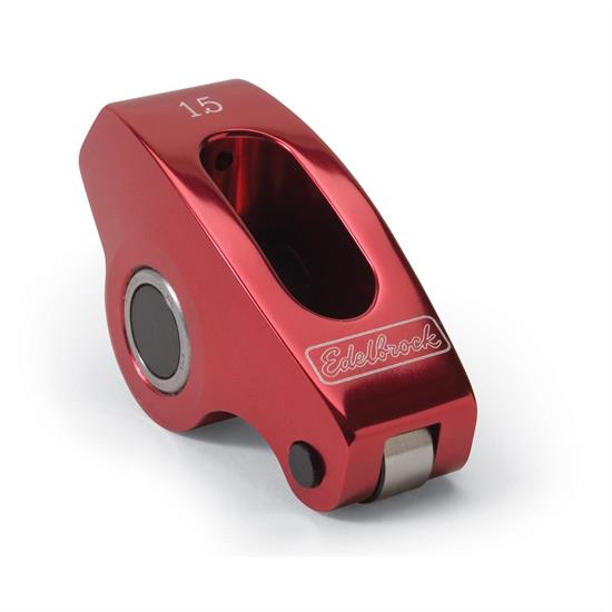 Edelbrock 77771 Red Roller Rocker Arm, Small Block Chevy,Red Anodized