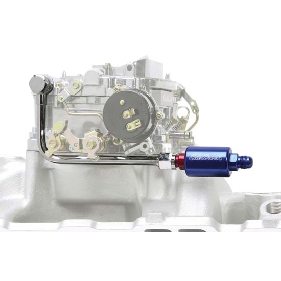 Edelbrock 8134 SingleFeed Fuel Line/Filter Kit, 6 AN Male Inlet