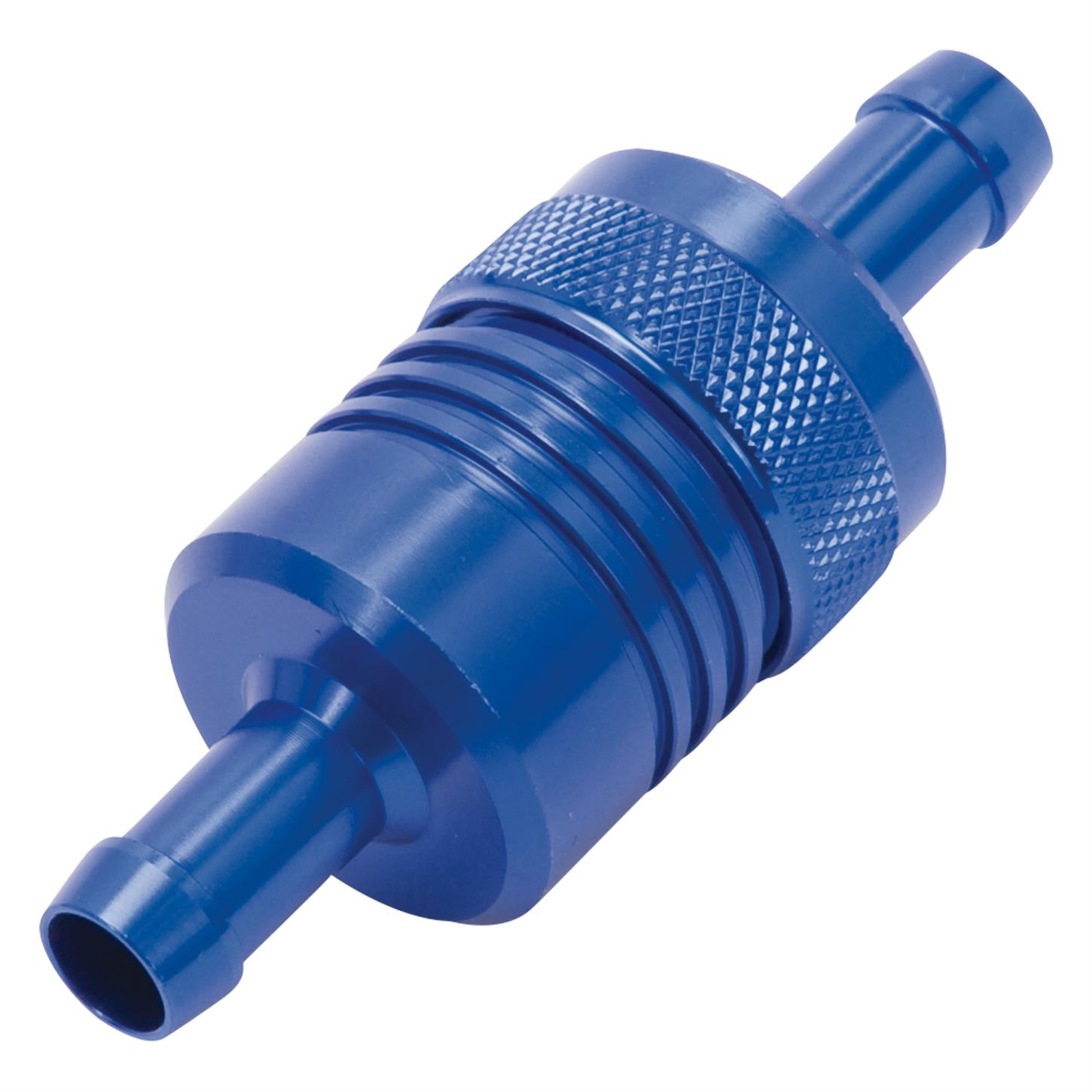Edelbrock 8156 Fuel Filter, Blue Anodized