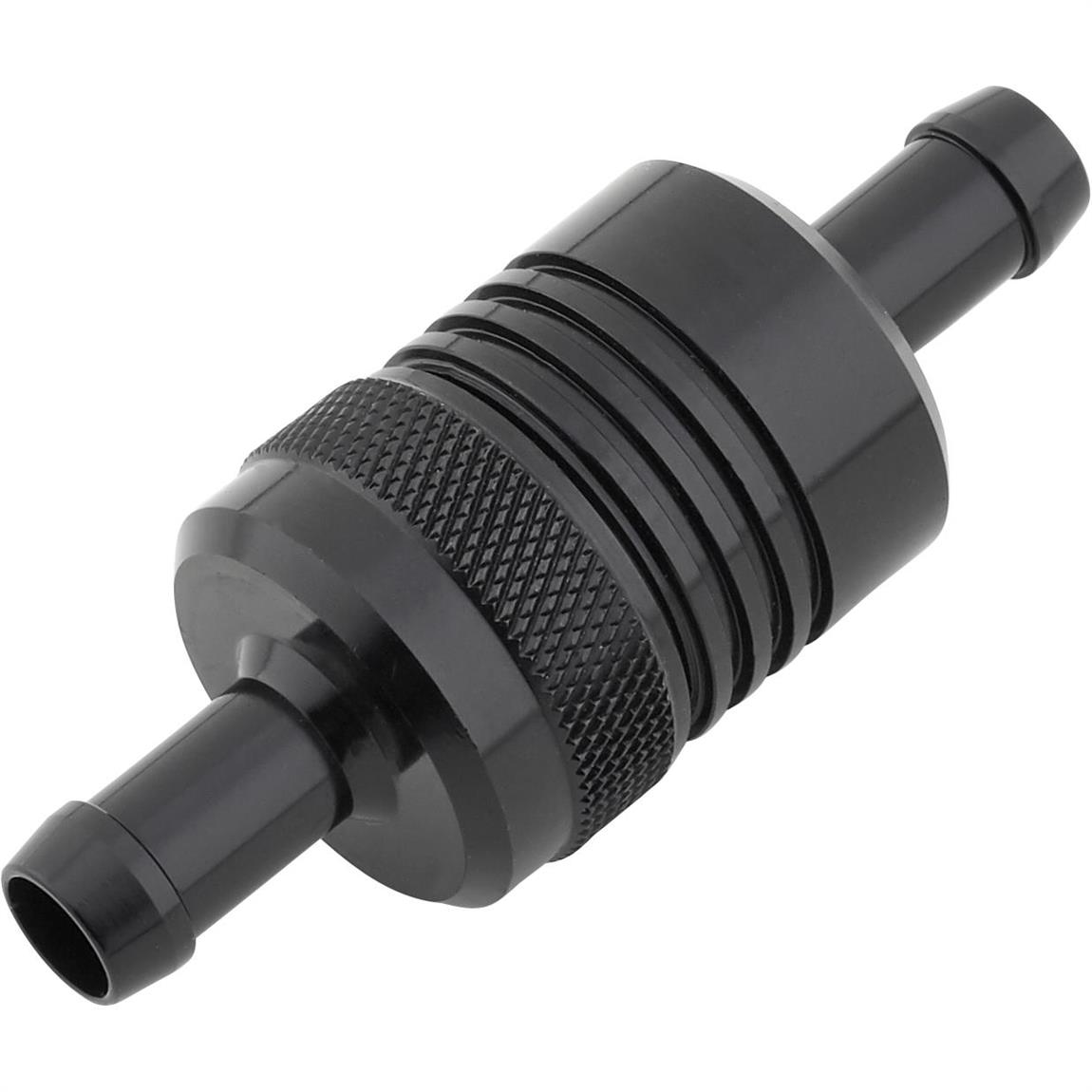 FERRANTE モカシン Edelbrock 8157 Fuel Filter, Black Anodized