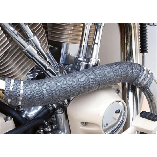 DEi 010119 Exhaust Pipe Wrap and Locking Ties Kit, 2 In x 25 Ft, Black