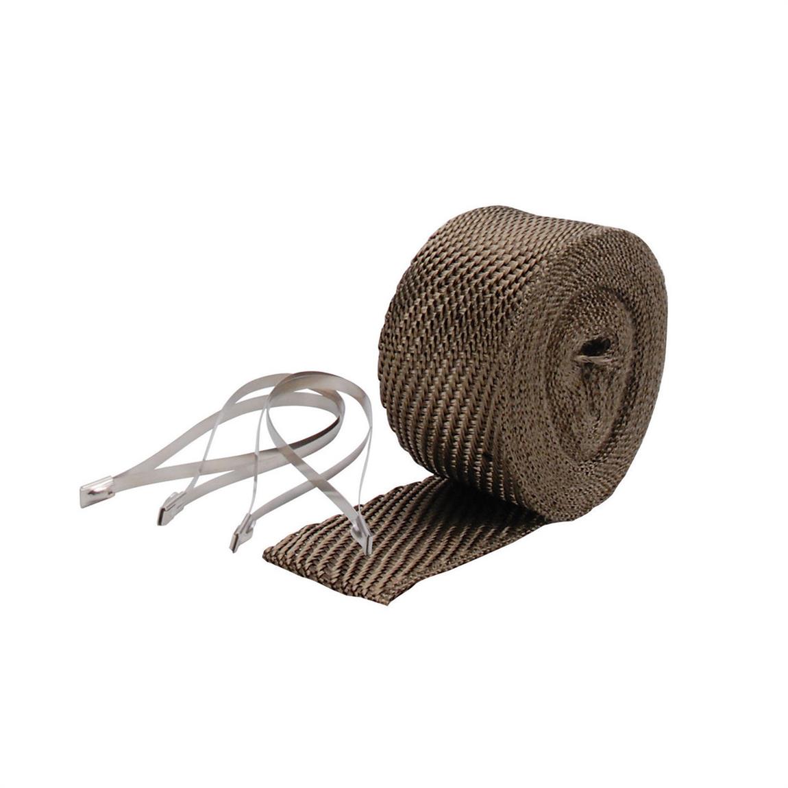 DEi 010123 Exhaust Pipe Wrap and Locking Ties Kit, 2 In x 25 Ft, Titan