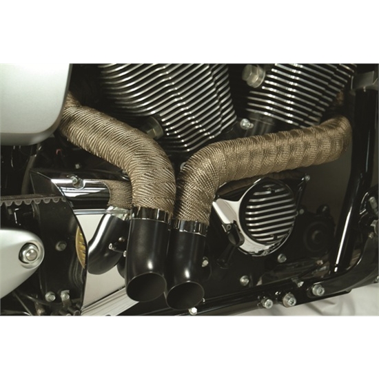 DEi 010123 Exhaust Pipe Wrap and Locking Ties Kit, 2 In x 25 Ft, Titan