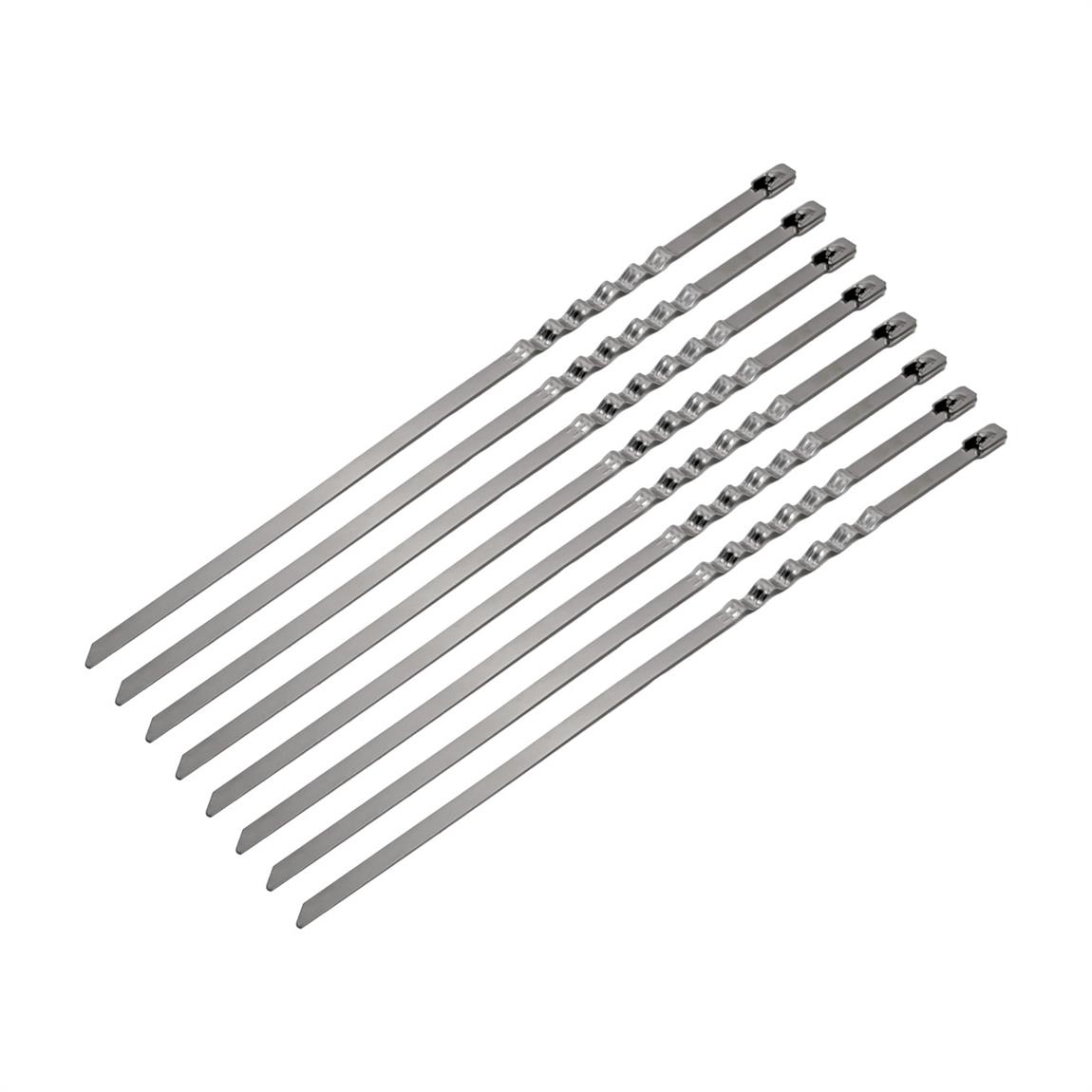 DSN10204 8 in. Lockjaw Locking Ties - Pack of 9