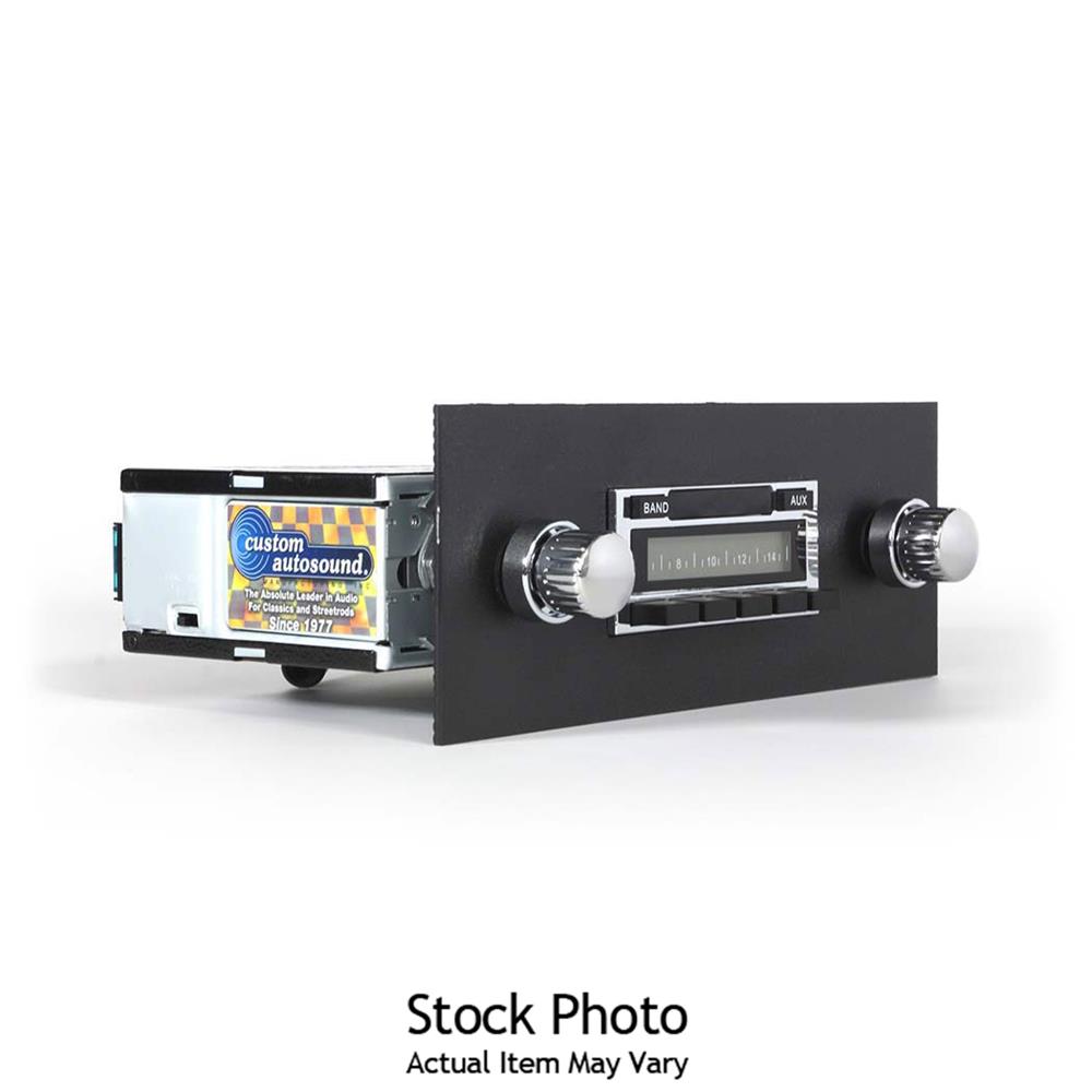 Custom Autosound USA-230 AM/FM Stereo Radio For 1973-1988 Pickup Trucks - 200 Watt, Aux Input
