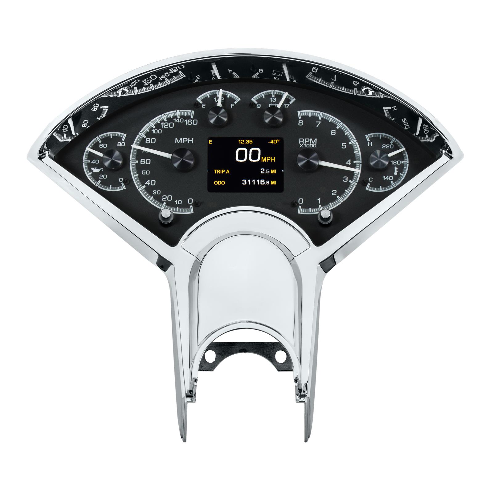 Dakota Digital HDX-55C-K 1955-56 Chevy Car HDX Instruments, Black