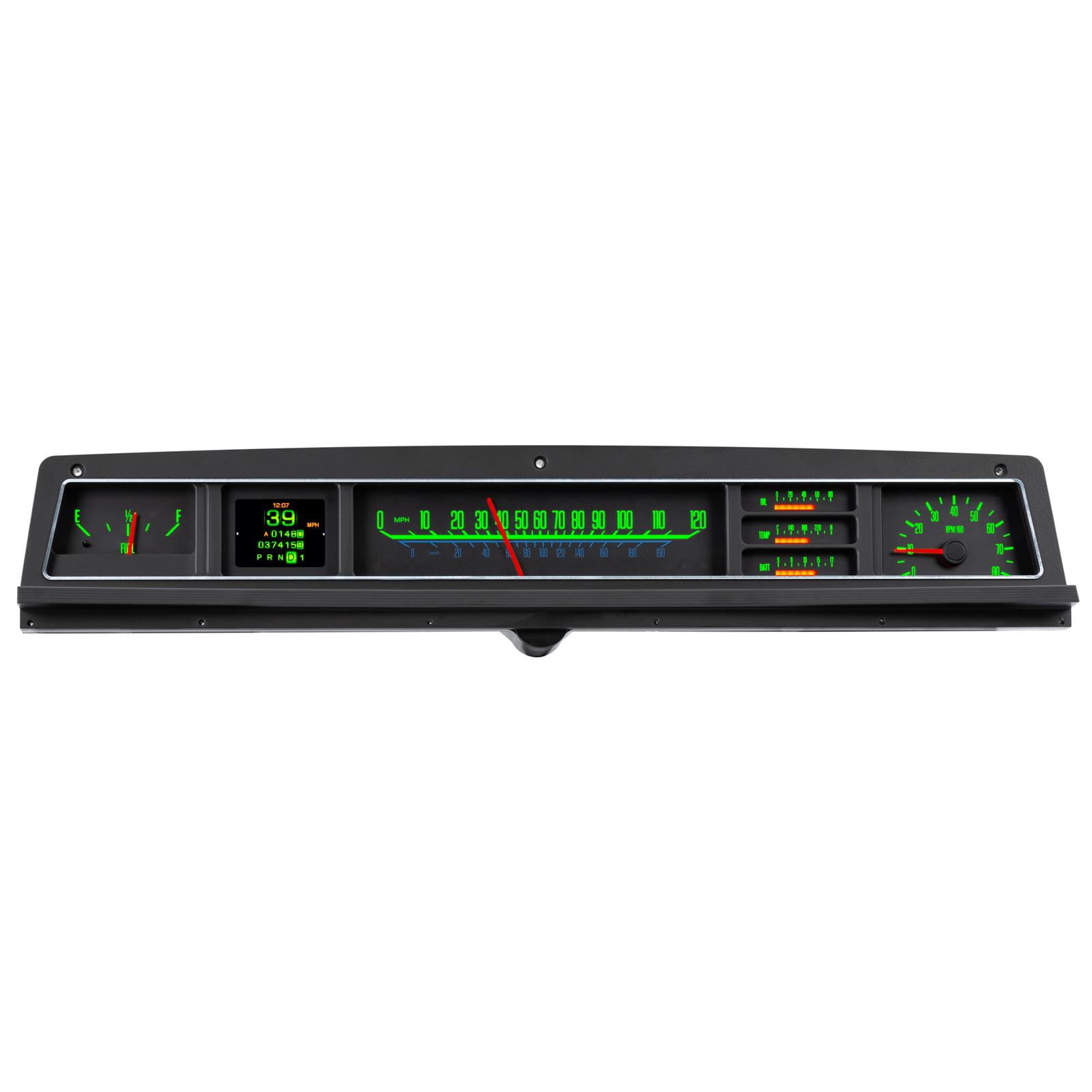 タカD Dakota Digital VHX Instruments Black Alloy Background Red