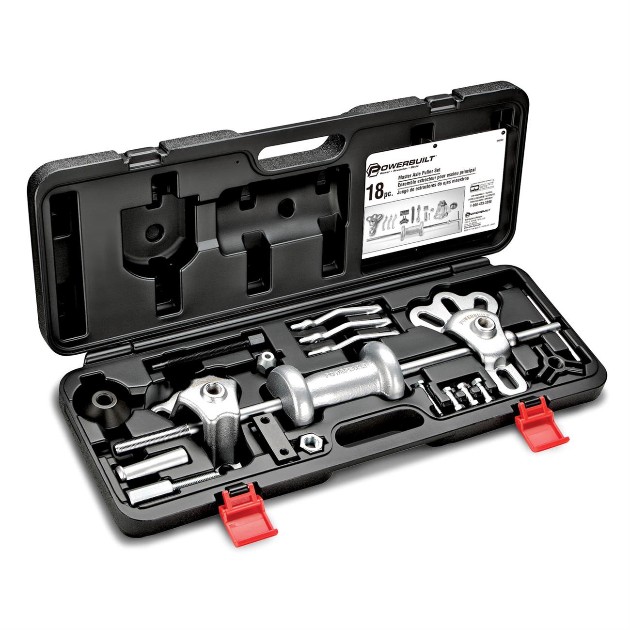 Powerbuilt 940369 Master Axle Puller Kit, 18 Piece
