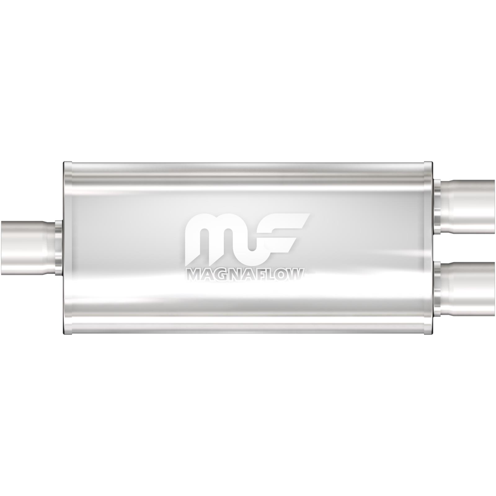 12158 14 in. Stainless Steel Exhaust Muffler 2.5 in. Center & Dual