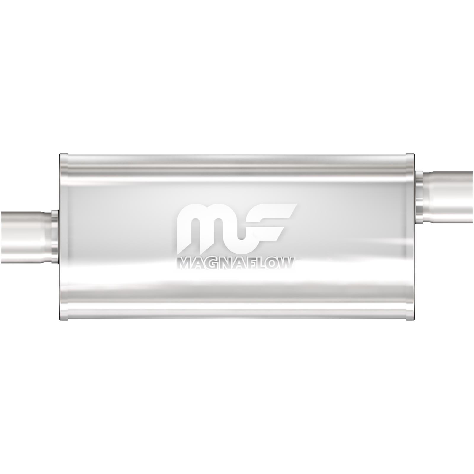 12256 18 in. Stainless Steel Exhaust Muffler 2.5 in. Center & Offset