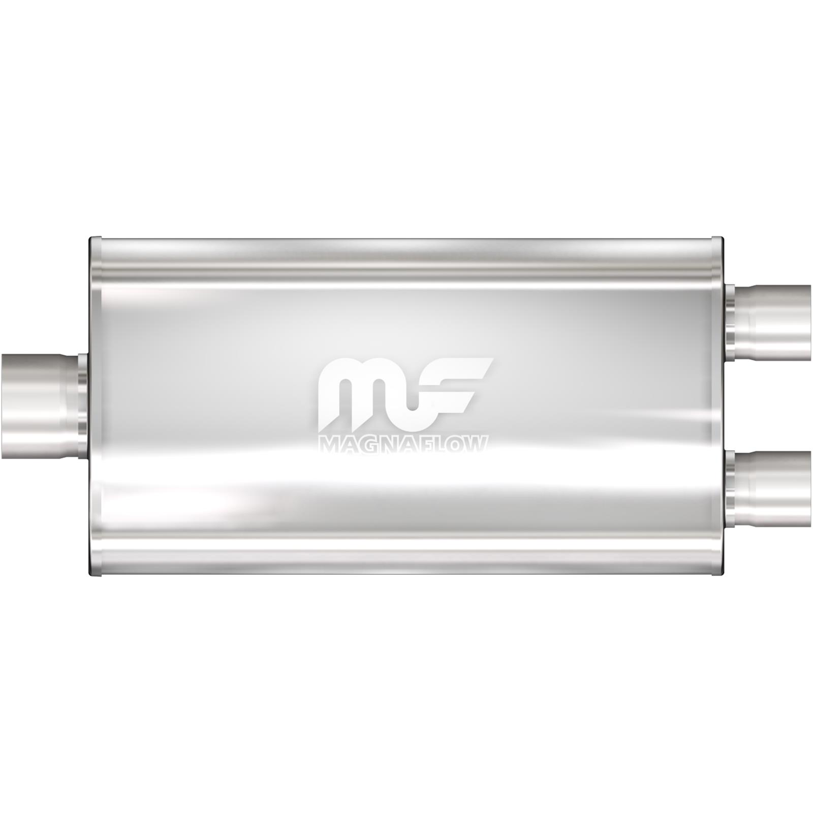 12588 22 in. Stainless Steel Exhaust Muffler 2.5 x 3 in. Center & Dual